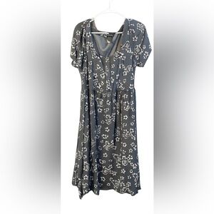 Star Wars Darth Vader Floral Allover Print Button-Up Midi Dress